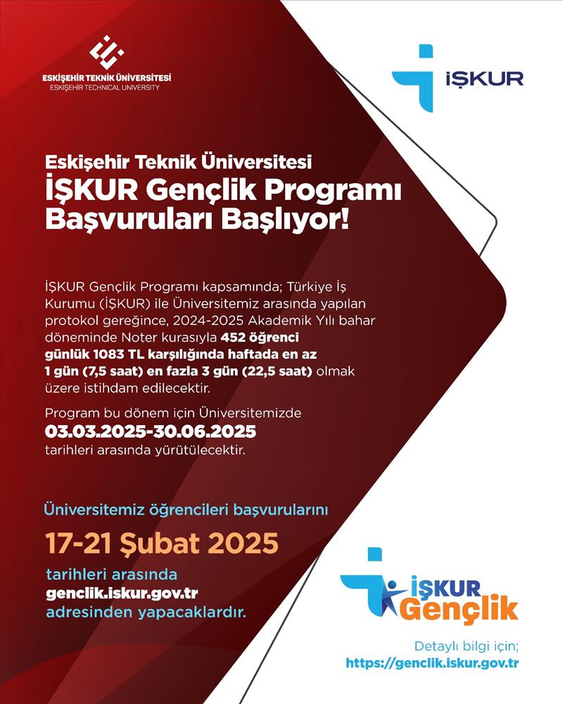 İŞKUR Gençlik Programı Tanıtım Toplantısı Eskişehir Teknik Üniversitesi’nde Düzenlendi